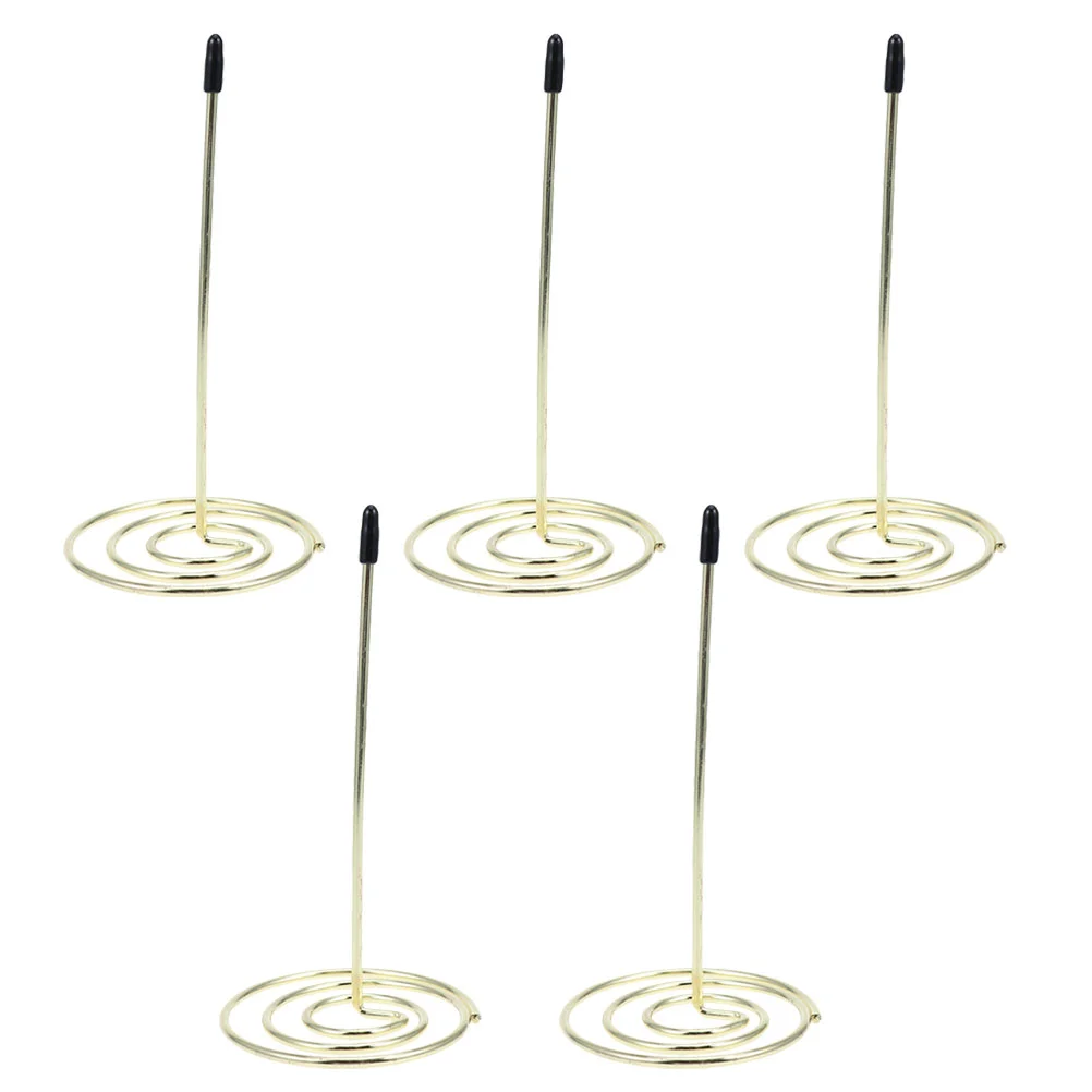 5 Pcs Note Folder Receipt Spike Bill Fork Stainless Steel Check Holder Convenient Bills