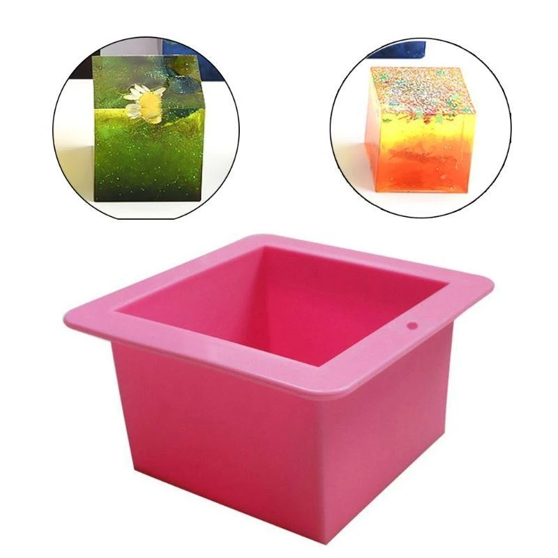 Y5GC Square Resin Molds Different Cube Silicone Molds Resin Casting Molds for DIY Resin Soap Making Craft