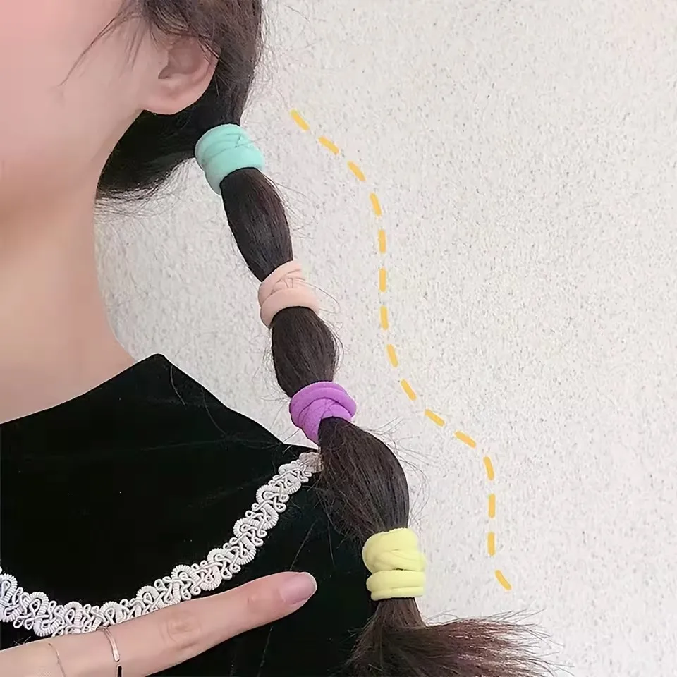 20/50/100/200pcs Soft Elastic Hair Ties Hair Bands Decorative Hair Accessories Set For Baby Girls