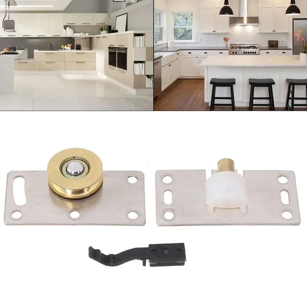 

Stainless Steel Copper Pulley Hardware Furniture Cabinet Door Up And Down Rust Proof Mute Adjustable Rolling Track Wheel