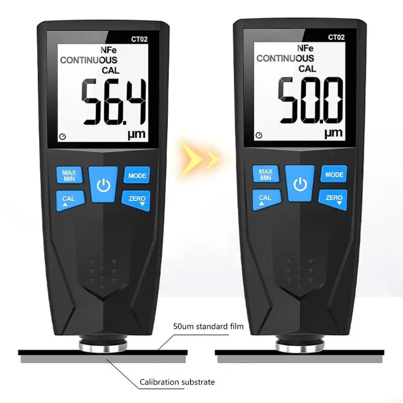 

57QF Reliable Coating Thickness Gauges Versatile Paint Thickness Meter Back light for Accurate Automotive Paint Testing