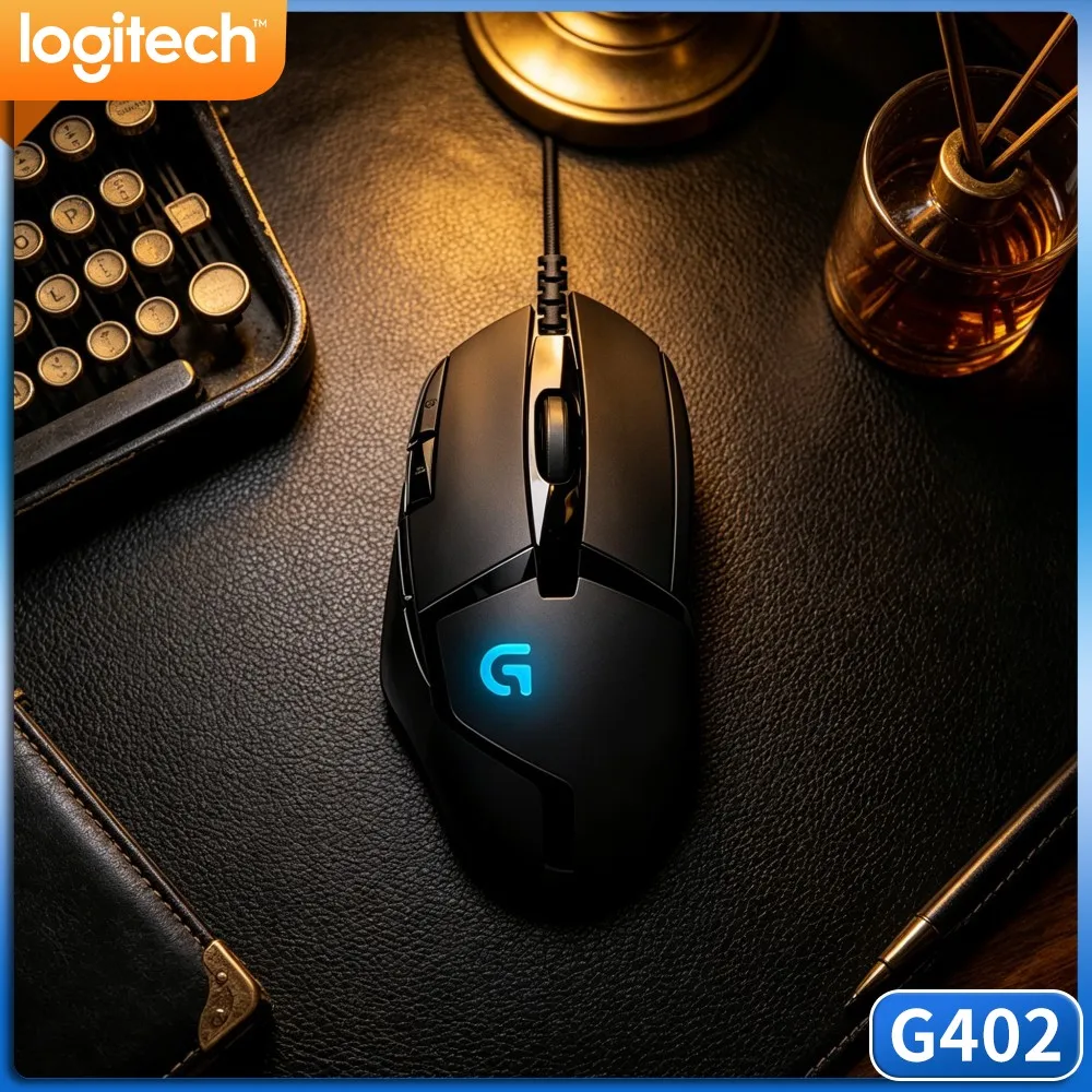 Logitech G402 Wired Gaming Mouse 20 Million Mechanical Clicks Rating Delta‑Zero Sensor For Casual Game Enthusiasts Use