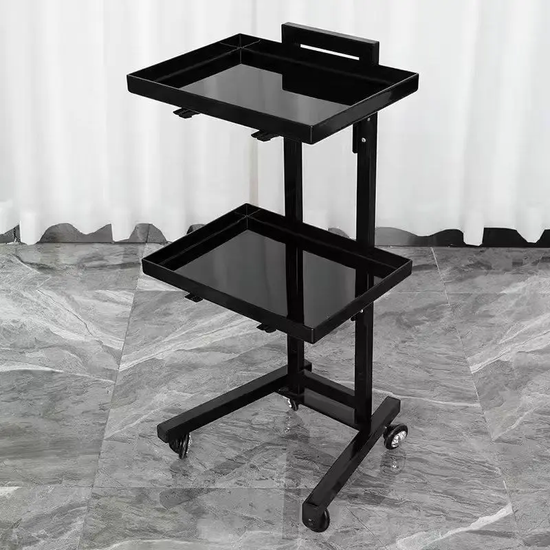 Stainless steel haircut, perm and dyeing cart, tool cart, beauty salon cart, hair cutting rack, foldable barber shop