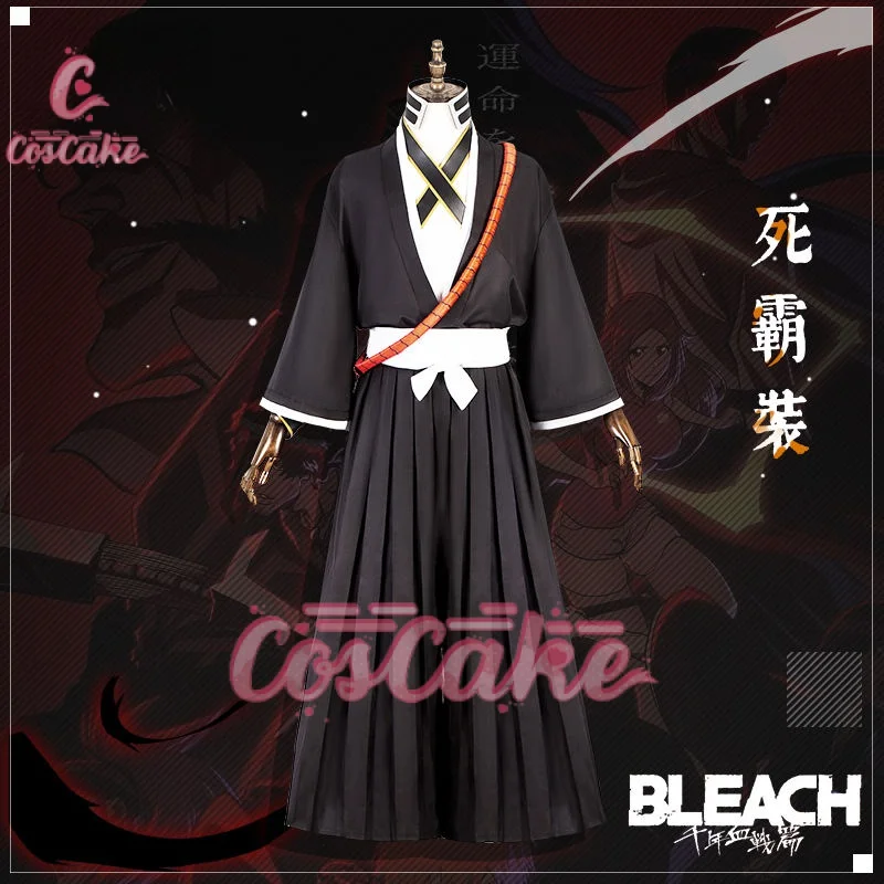 

Anime Bleach Costume Kurosaki Ichigo Cosplay Thousand-Year Blood War Skirt Belt Shinigami Attire Outfit Uniform Halloween Men