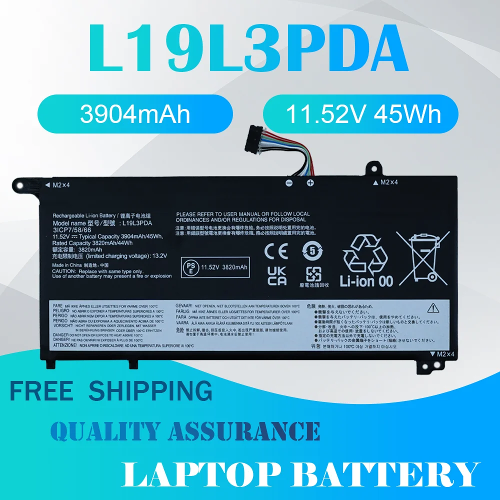 L19L3PDA Laptop Battery For Lenovo K4E-ARE/ITL ThinkBook 14 15 G2 ITL Are G3 ACL ITL G4 ABA SB10Z21208 L19C3PDA L19M3PDA