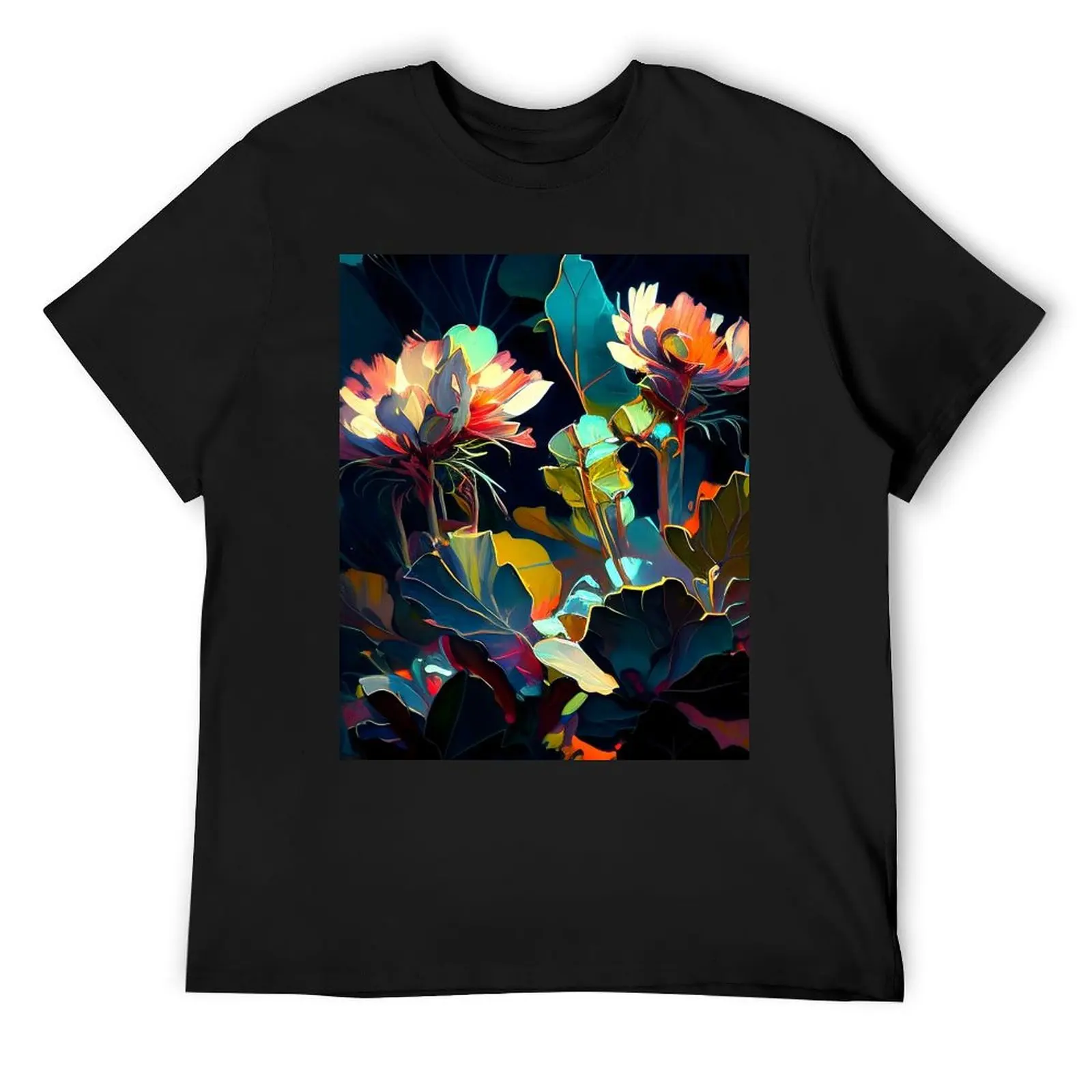 Abstract impressionist flowers #02 T-Shirt customs design your own plus size tops funny t shirts for men