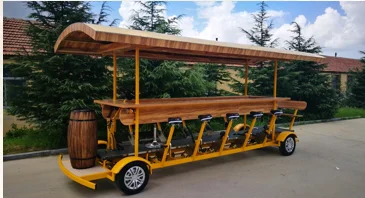 2023 محل لبيع الطعام بجولة البيرة دراجة معزول الكهربائية لمشاهدة معالم المدينة حافلة تصميم البطارية دواسة حانة