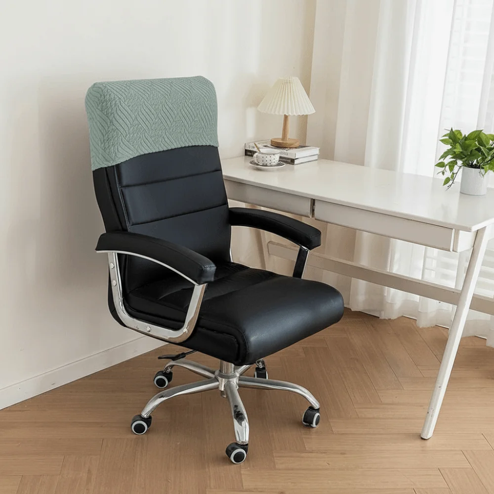 Dust-proof Chair Back Cover High Elasticity Comfortable Chair Office Headrest Solid Color Executive Chair Half Cover