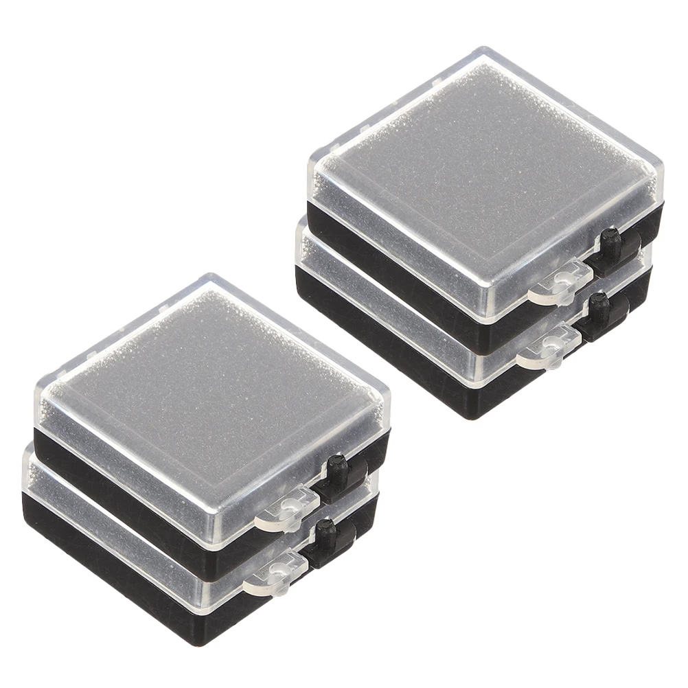 

4 Anti Chip Boxes Clear Badge Display Cases Badge Display Box Transparent Plastic Storage Pins Organizer