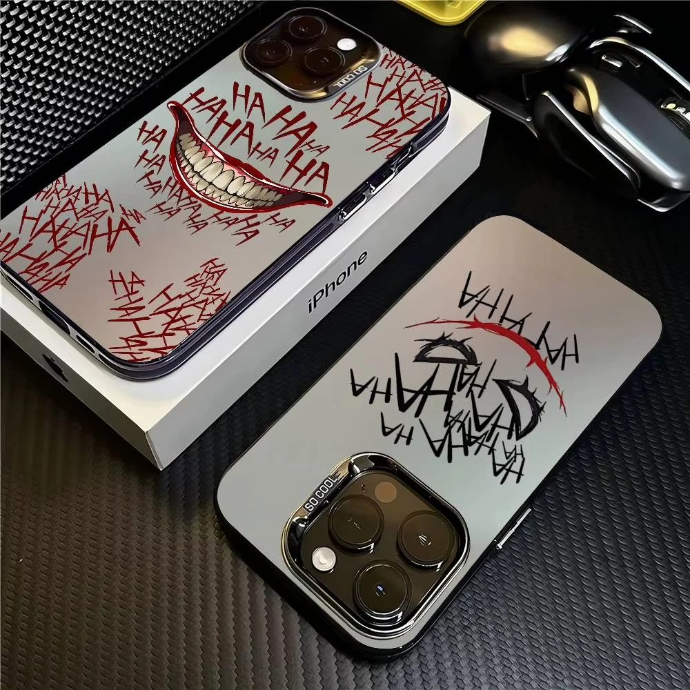 미친 조커 미소 괴상한 폰 케이스 아이폰 17 프로 16 15 14 13 12 11 프로 맥스 16 플러스 16E 17 에어 충격 방지 백 커버