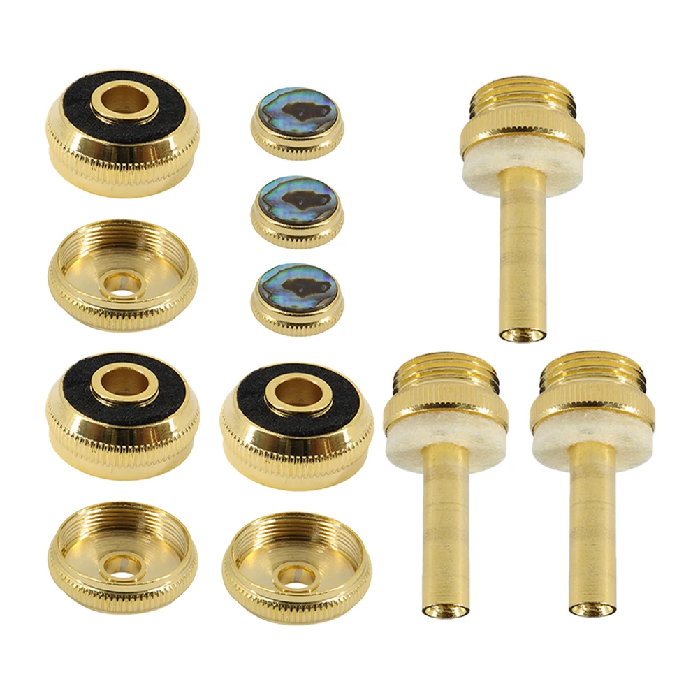 

12 Pieces Colorful Shell Trumpet Buttons Set Compact Size Durable Metal Musical Instrument Repair Parts