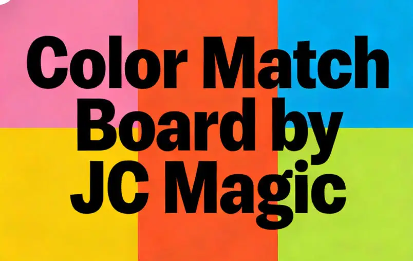Color Match Board by JC Magic, Color Number Prediction Mind Reading Trick for Close Up Stage Illusion, Mentalism Gimmick Prop
