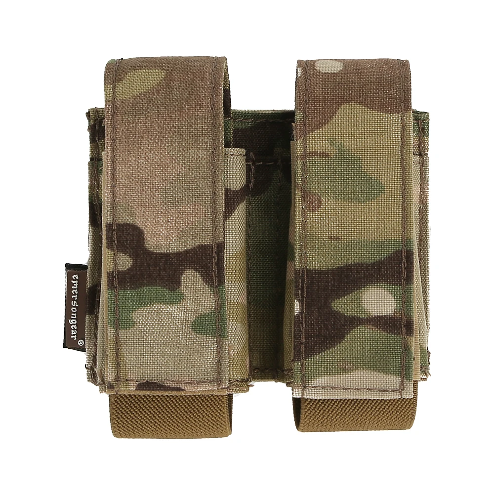 Emersongear Double 40mm Grenade Pouch 9mm MOLLE Magazine Bag Holder Carrier Airsoft Hunting Panel Pocket Nylon