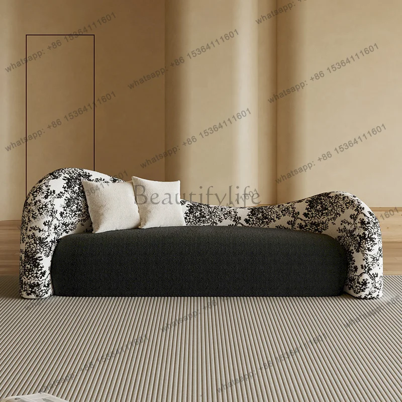 Sofá Esquinero Nórdico LJYCouch para Exteriores, Sofá de Terciopelo para Dormitorio, Sofá de Dos Plazas para Sala de Estar, Sofás Curvos Relajantes, Sillón Cama, Muebles para el Hogar