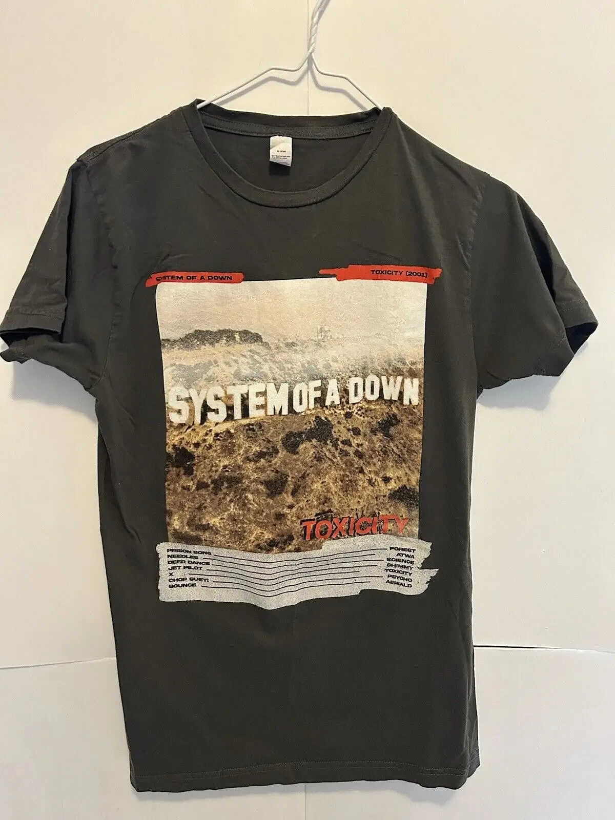 Vintage System Of A Down 'Toxicity 2001' T Shirt Size Small Original Authentic