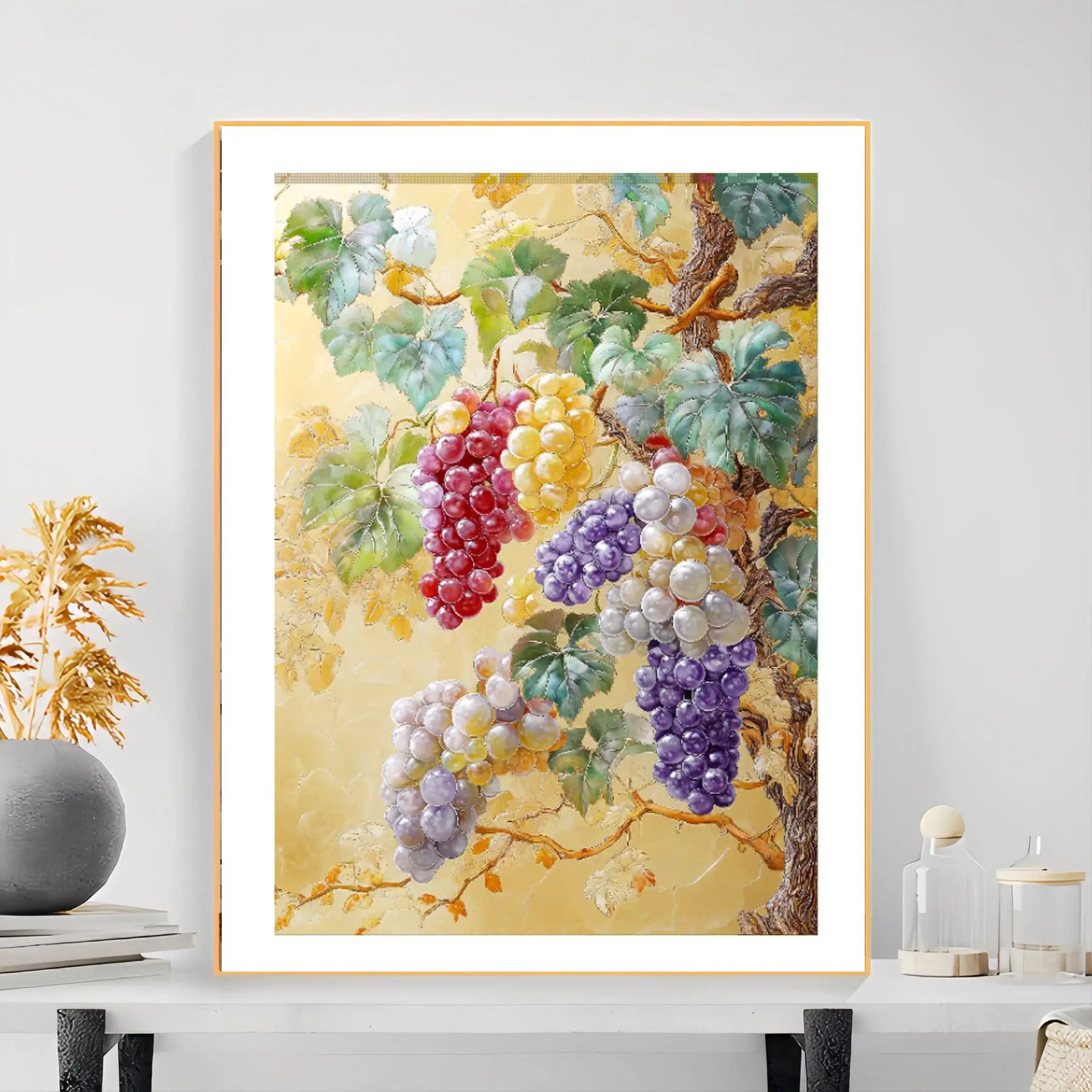 

Наборы с виноградным принтом, вышивка крестиком, 11CT, 9CT, вышивка, сделай сам, хлопковые наборы для рукоделия, поделки с иглами