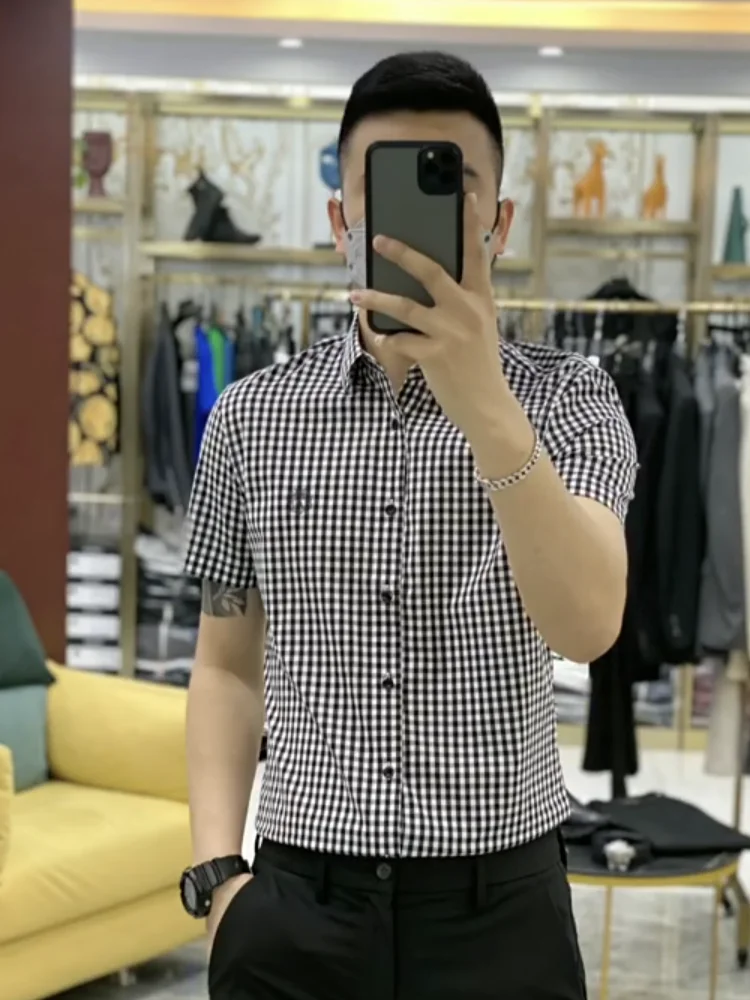 

Spring New Arrival Men's Slim Fit Long Sleeve Shirt Luxury Comfortable Business Fashion Versatile Trendy Button down Shirt