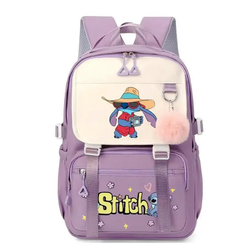 Disney-Mochila Lilo e Stitch para meninos e meninas, mochilas escolares casuais para estudantes e adolescentes, mochila infantil, presente de aniversário fofo, brinquedo infantil