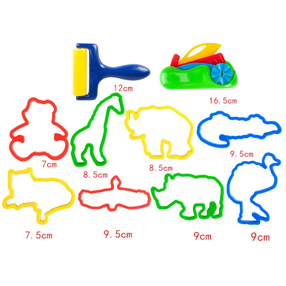 10-teiliges Plastilin-Form-Set, Tierformen, farbige Tonwerkzeuge für Kinder, DIY, Kreativität, Lernen, Klassenzimmer, Plastilin-Werkzeuge