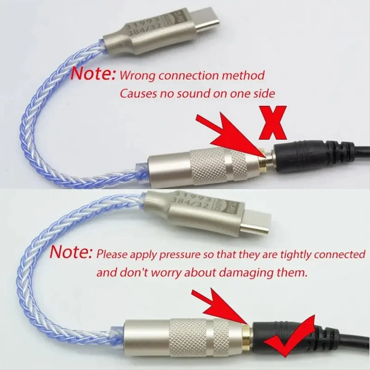 Welcome Deal~CX31993 HiFi Type C to 3.5mm Headphone Amplifier Audio Decoder IEM AMP Mobile Phone Adapter A