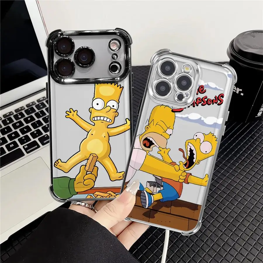 Funda de teléfono para Apple iPhone 17 Pro Max 15 XS XR Air 13 12 Plus 11 16 14 dibujos animados los Simpson
