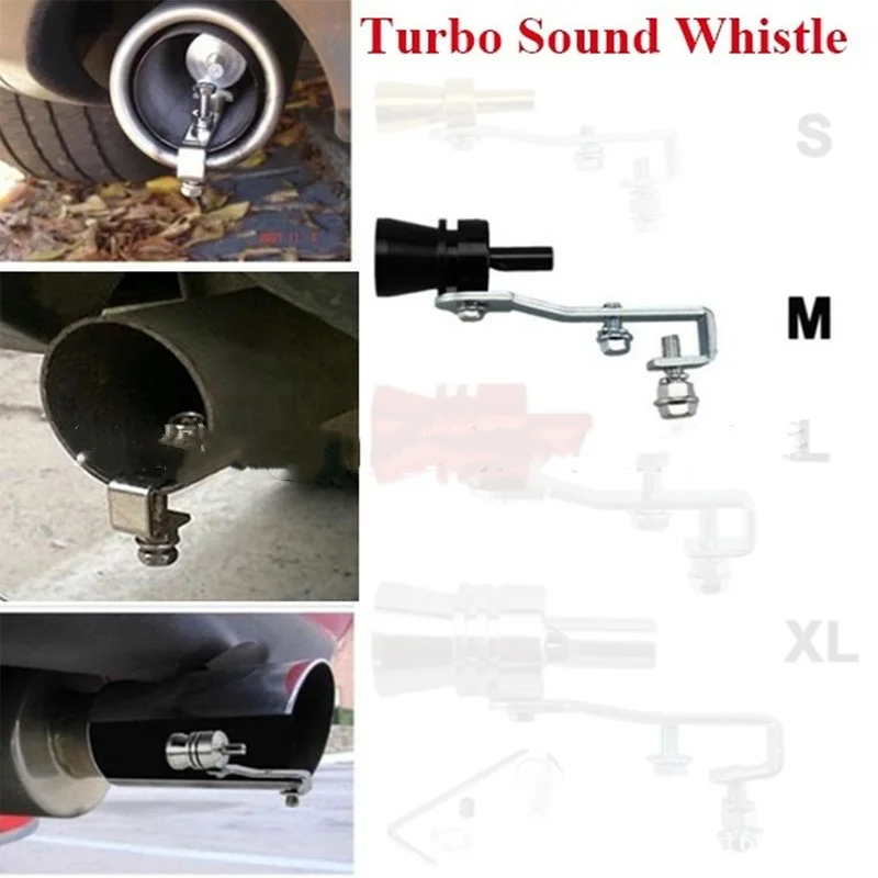Simulador de Sonido Universal Tamaño M, Accesorio de Estilización para Auto, Venta Especial, Silbato de Turbo Falso para Escape de Auto y Moto