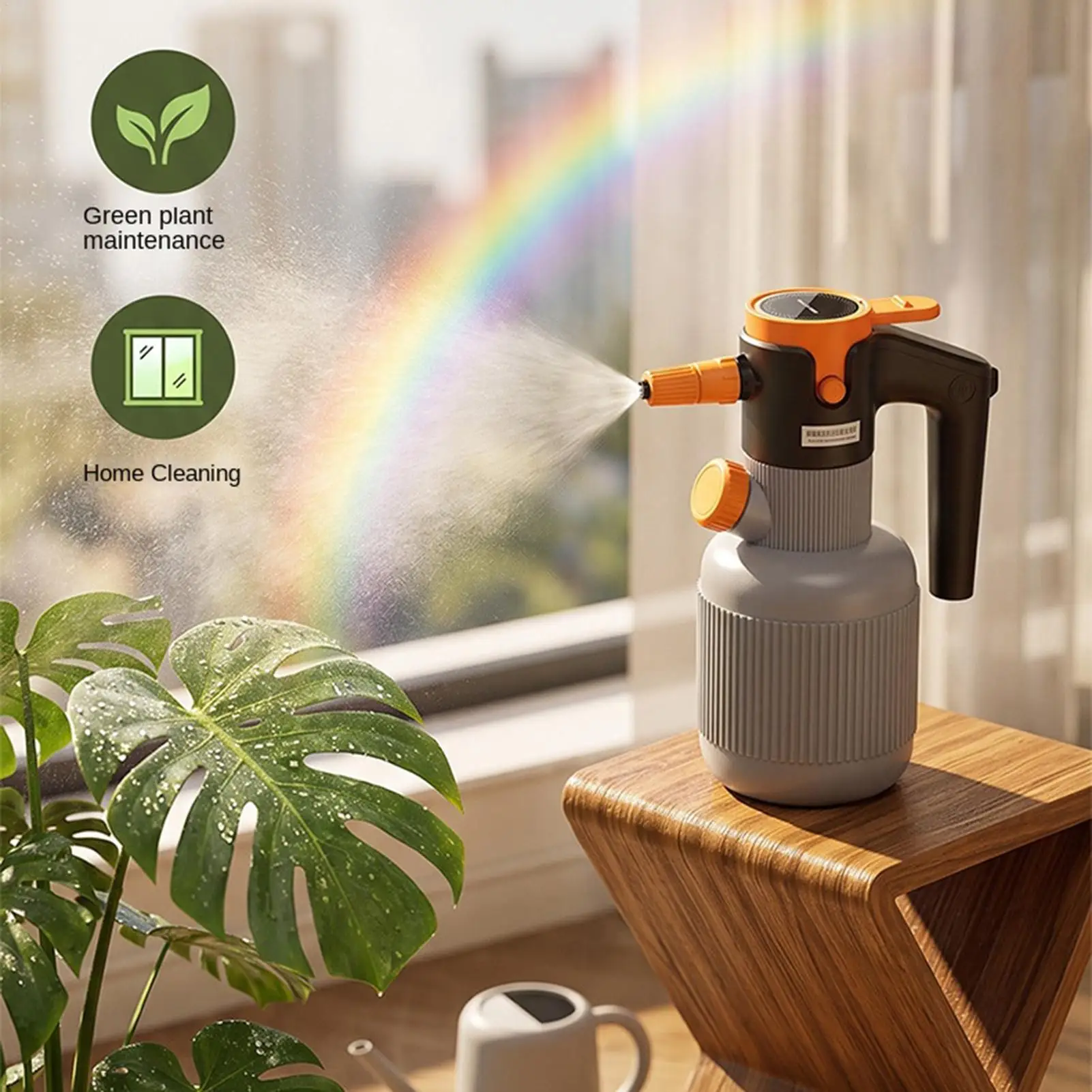 Electric Foam Sprayer 1.5L USB Rechargeable Adjustable Nozzle Pressure Washer Cleaning Tool For Motorcycle Bicycle Truck RV