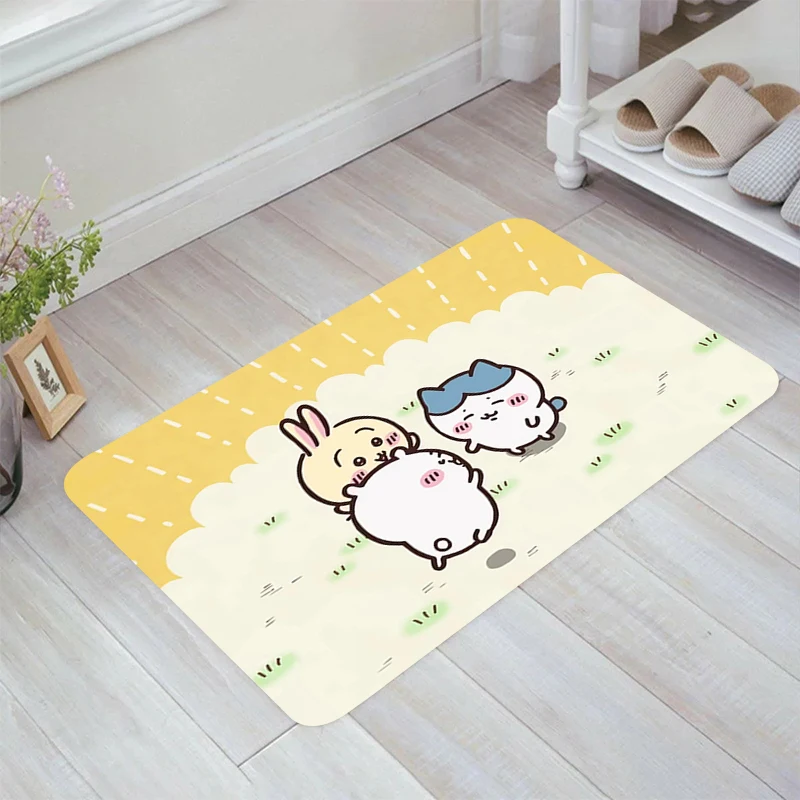 Cute Cartoon C-Chiikawa Floor Mat Balcony Kitchen Rug Carpets Doormat Entrance Door Rugs Living Room Home Foot Carpet Mats Bath