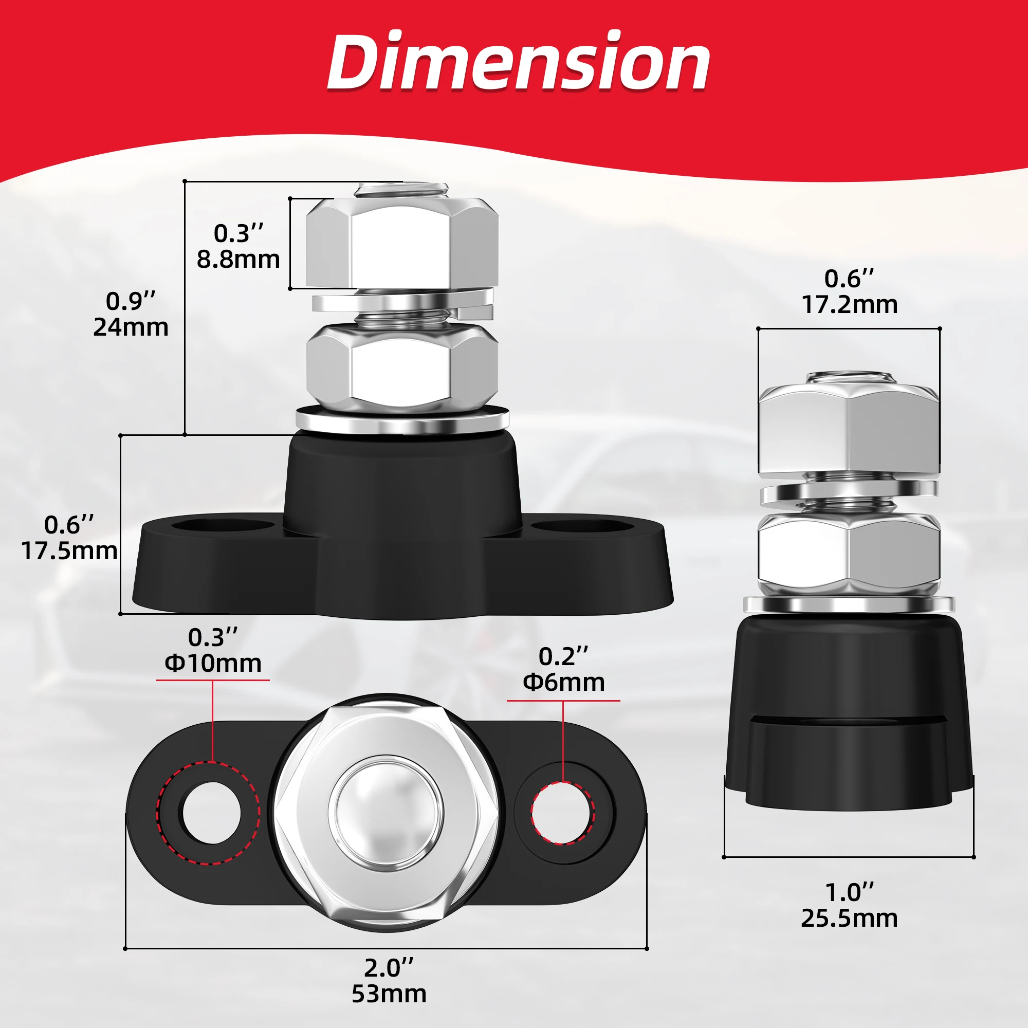 Power Distribution Block 12V 3/8