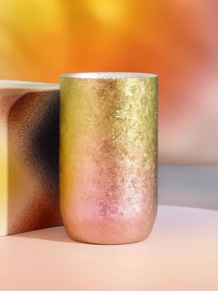 Creative High Aesthetic Value Titanium Glazed Peach Blossom Cave Cup Museum Random Access Friend Gift Gradual Desktop 380ml