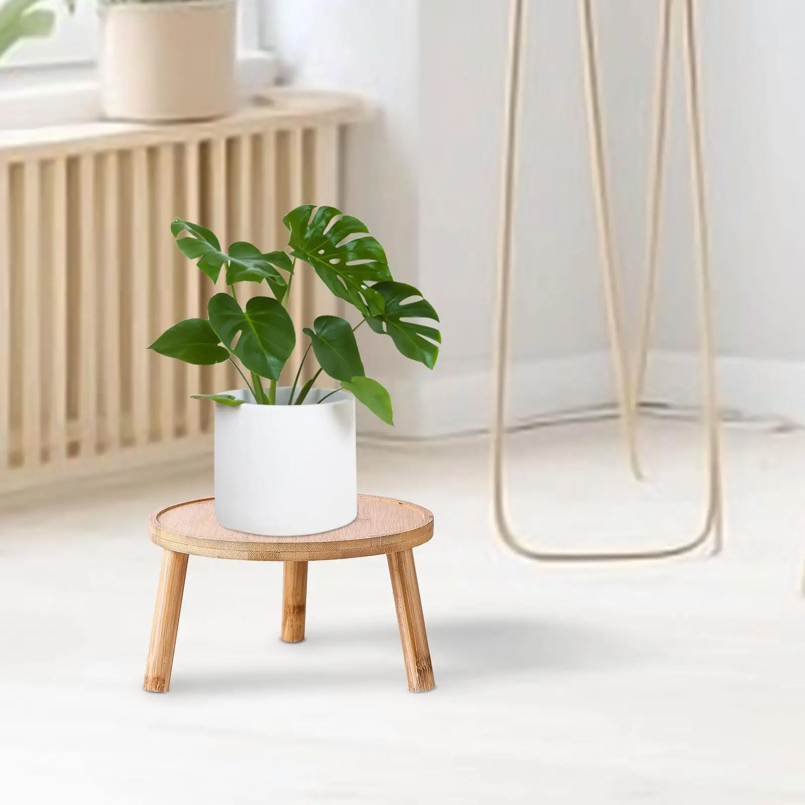 Wooden Stool Plant Stand Display Stand Decorative Flower Shelf Plant Stool for Garden Desktop Living Room Table Home Decoration