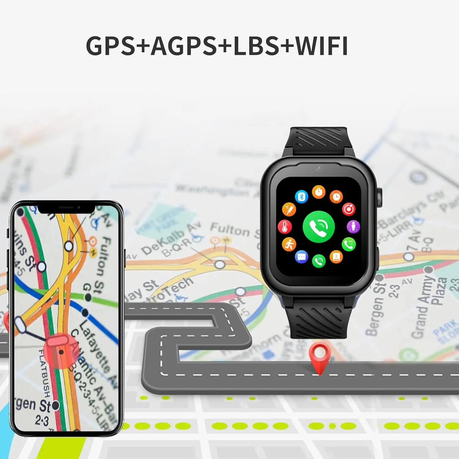 Wonlex GPS 4G 어린이 스마트 워치, 안드로이드 8.1, Whatsapp, KT15Pro, 화상 통화 카메라, 휴대폰 시계, 1GB, 8GB