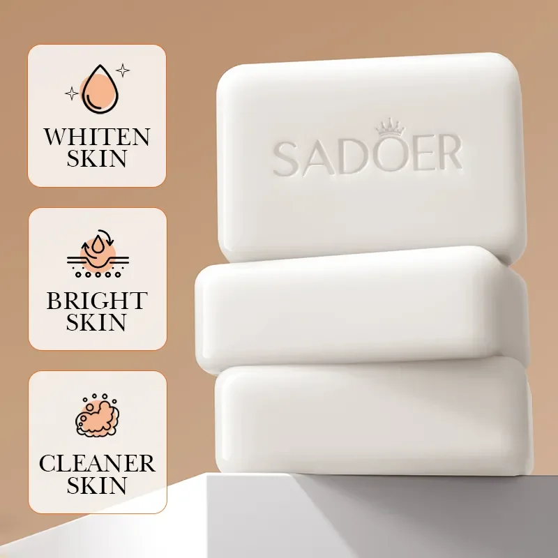 SADOER 100 g Home Made Exfoliating Vegan Whitening Skin Lightening Kojic Acid Body Bar Whitening Soap