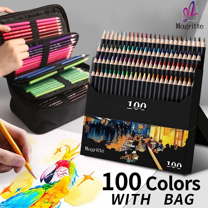 100-colors-colored-pencils-set-with-bag-for-adult-coloringsoft-core-oil-based-pencils-kit-for-drawingsketchingblending