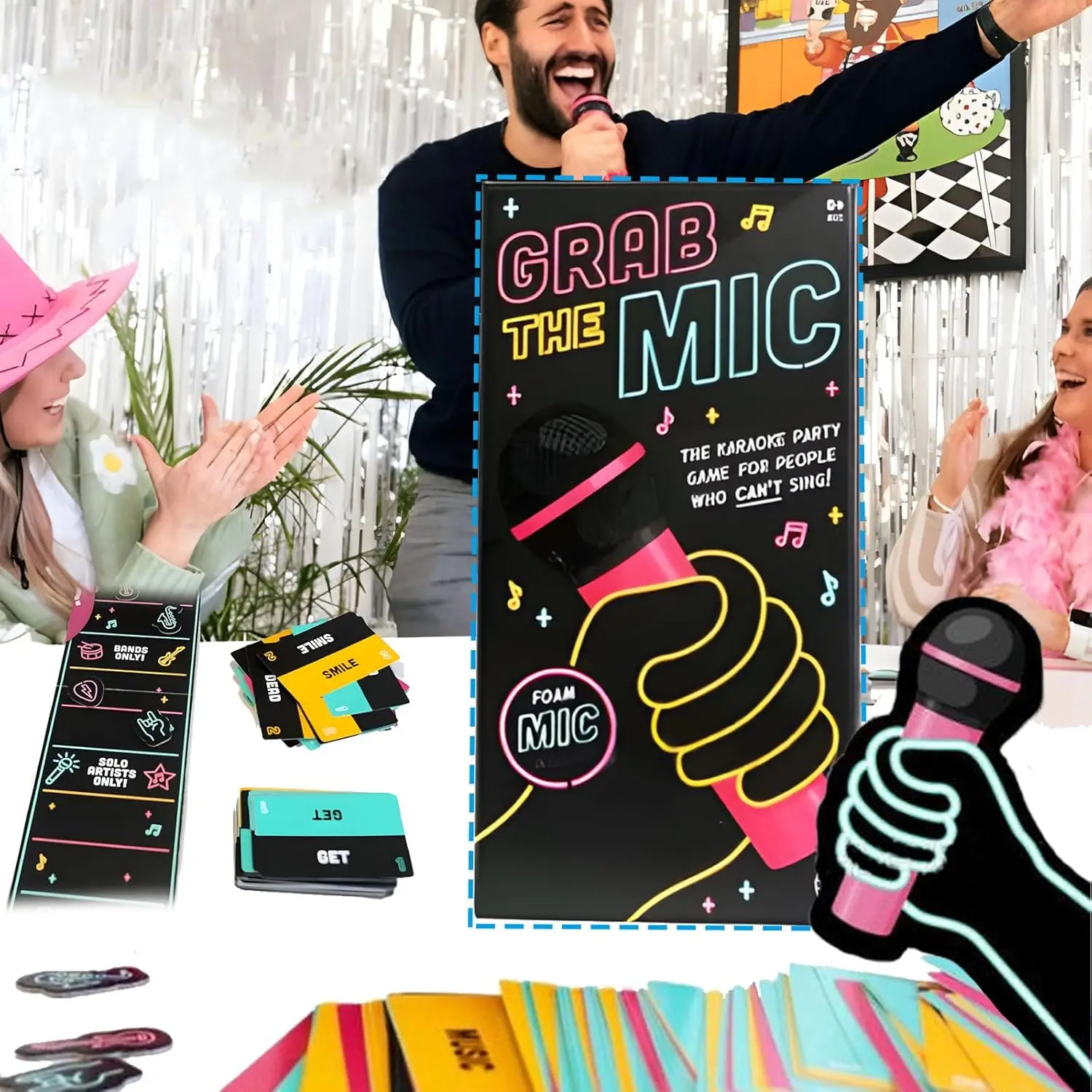 Grab The Mic, Drop The Mic Game, Egg emocionante Grab The Mic, 2-10 jogadores - Jogo de tabuleiro para diversão, jogos hilarantes noturnos