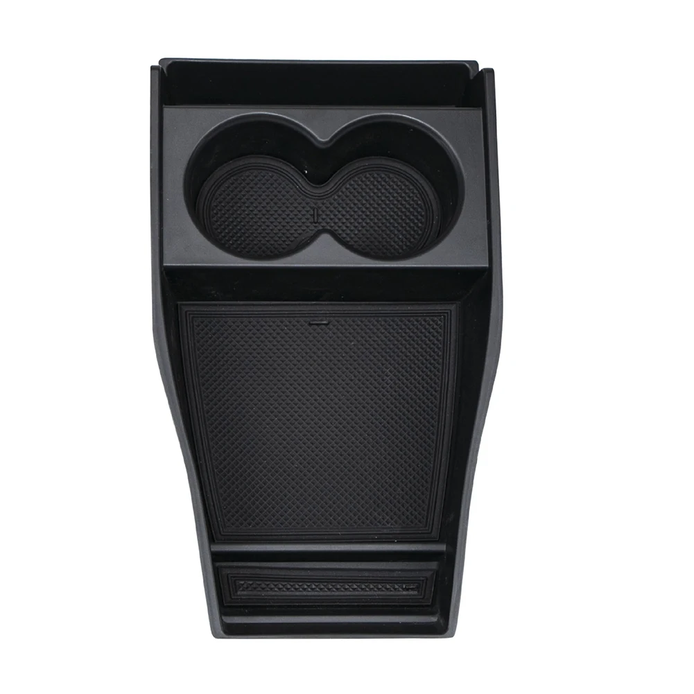 1 Pcs ABS Black Center Armrest Hidden Box Cup Holder Console Organizer Tray For Hyundai IONIQ 5 2021 Car Box Accessories