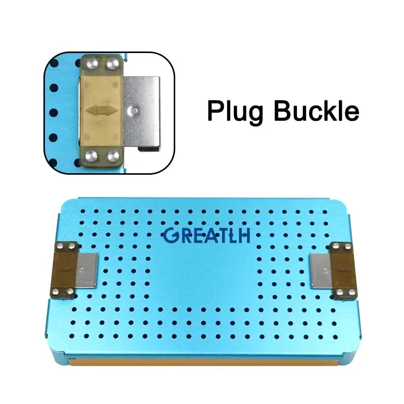 GREATLH  Disinfection Tray for Holding Instrument Push-to-Lock Closure Sterilizer Box Ophthalmic Microsurgical Instruments