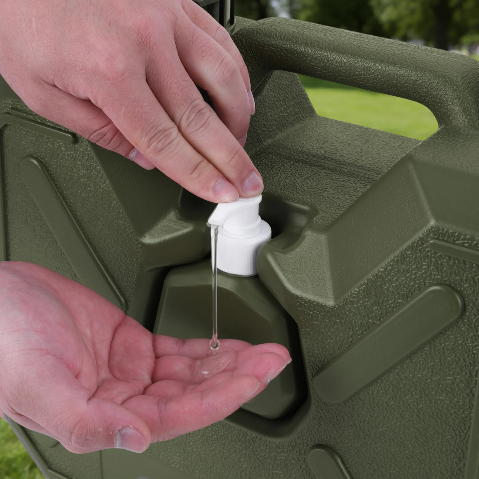 12l-緊急用貯水タンク-スピゴットとハンドサニタイザーボトル付き-漏れなし-キャンプ用バケツ-アウトドアハイキングピクニック用