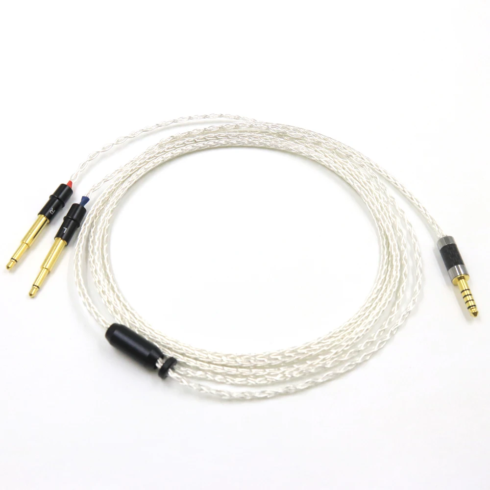 8 코어 7N OCC 실버 도금 HiFi 케이블 2.5/3.5/4.4/6.5mm 수 플러그 ForMeze 99 Classics NEO NOIR 헤드폰