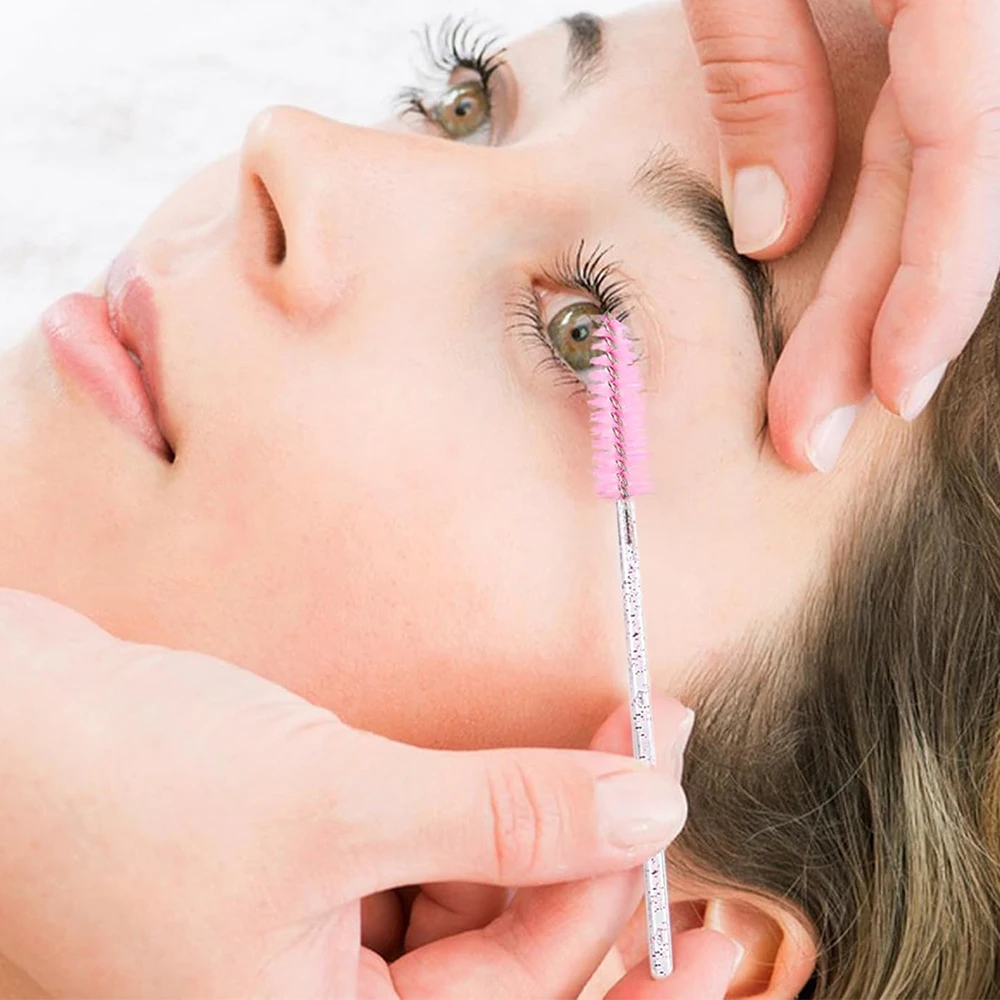 100/200 PCS Lash แปรงทิ้ง Eyelashes EXTENSION แปรงแต่งหน้าเครื่องมือสําหรับมาสคาร่า Applicator Spoolers เครื่องมือผู้ค้าส่ง