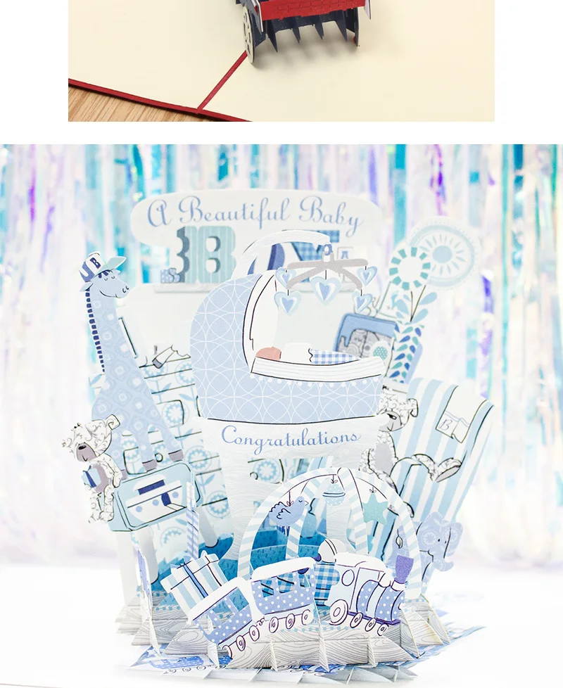 Biglietti Auguri Pop Up 3D Compleanno Con Torta E Regalo – Set Con Buste Gialle – Inviti Originali Per Bambini E Adulti - 5