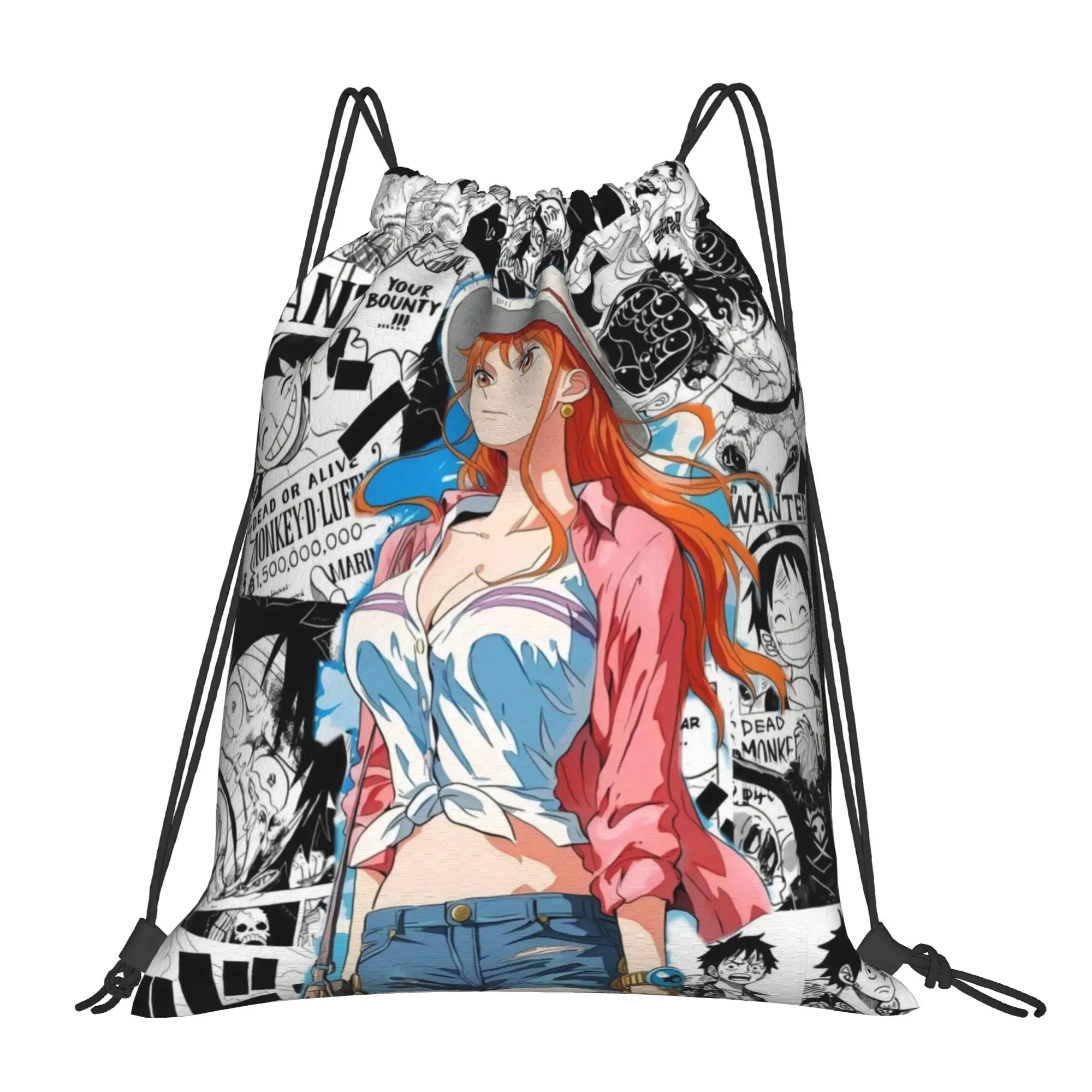 

Nami One Piece Drawstring Bags Sports Storage Backpack School Shoe Bag