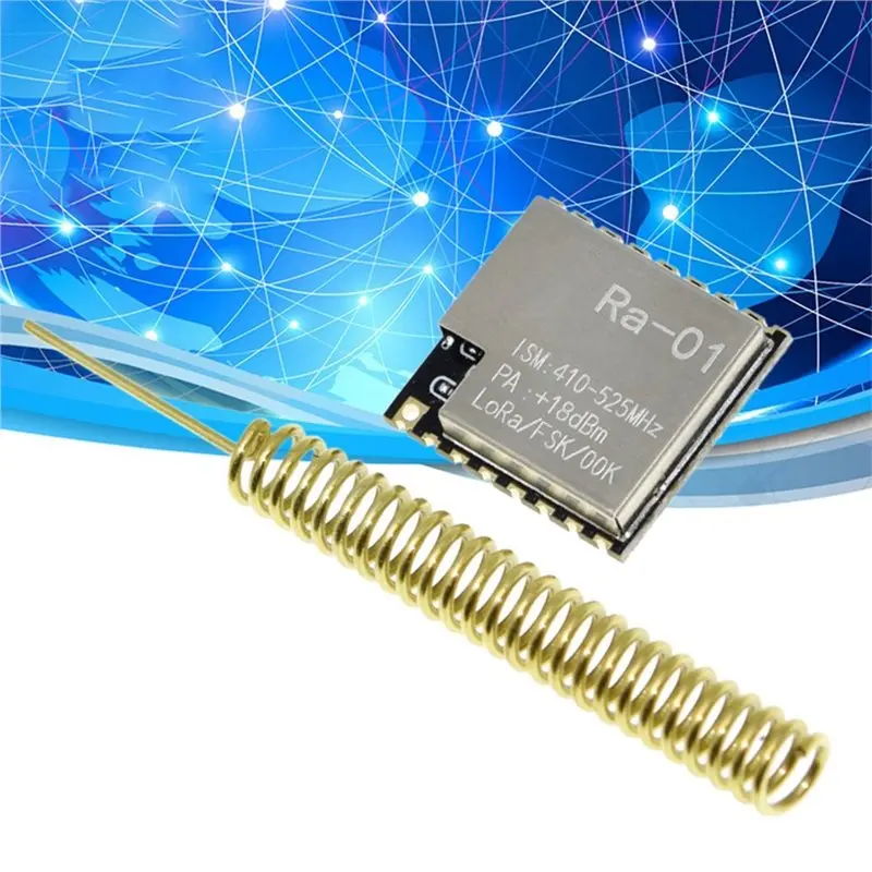 【HOT A69Z!】SPI Interface Lora SX1278 433Mhz RF Module- 2PCS Ra-01 Wireless Transmission Module With Spring Antenna For Arduino P