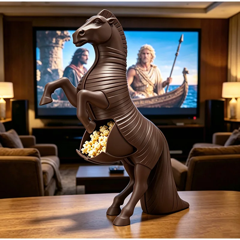 Trojan Popcorn Bucket 2026 Movie O'dessa Trojan Decoration Role Playing Fantasy Decoration Fan Collection Gift Desktop Ornament