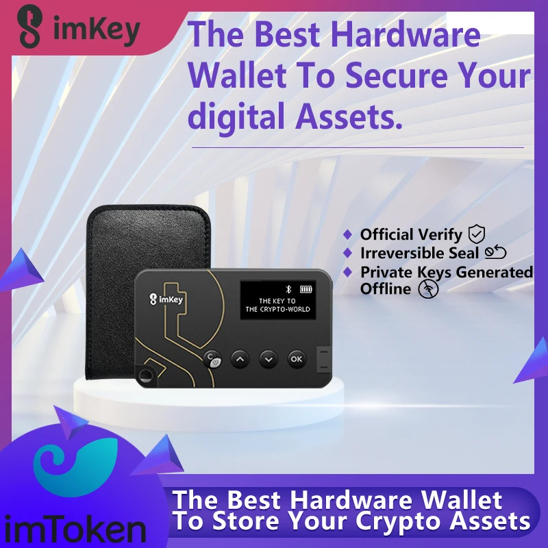 Cartera de hardware frío de seguridad imToken, cifrado de moneda digital, cadena de bloque de activos, Clave Privada, soporte multicadena de código abierto, billetera de hardware imKey Pro, billetera fría, protege y almacena activos digitales crypto, BTC, ETH, USDT