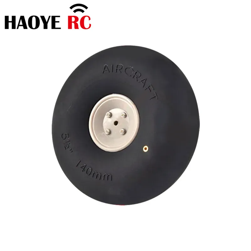 Haoye 1PC Aircraft Pneumatic Wheels 4/4.5/5/5.5 Inch Inflatable Tire Landing Gear Wheel For RC Airplane Replacement Accessory