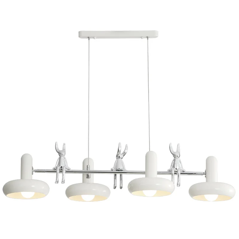 Full Spectrum Dining Room Chandelier Cream Wind Living Room Main Light Bedroom Dining Table Bar Light Cartoon Rabbit Lighting