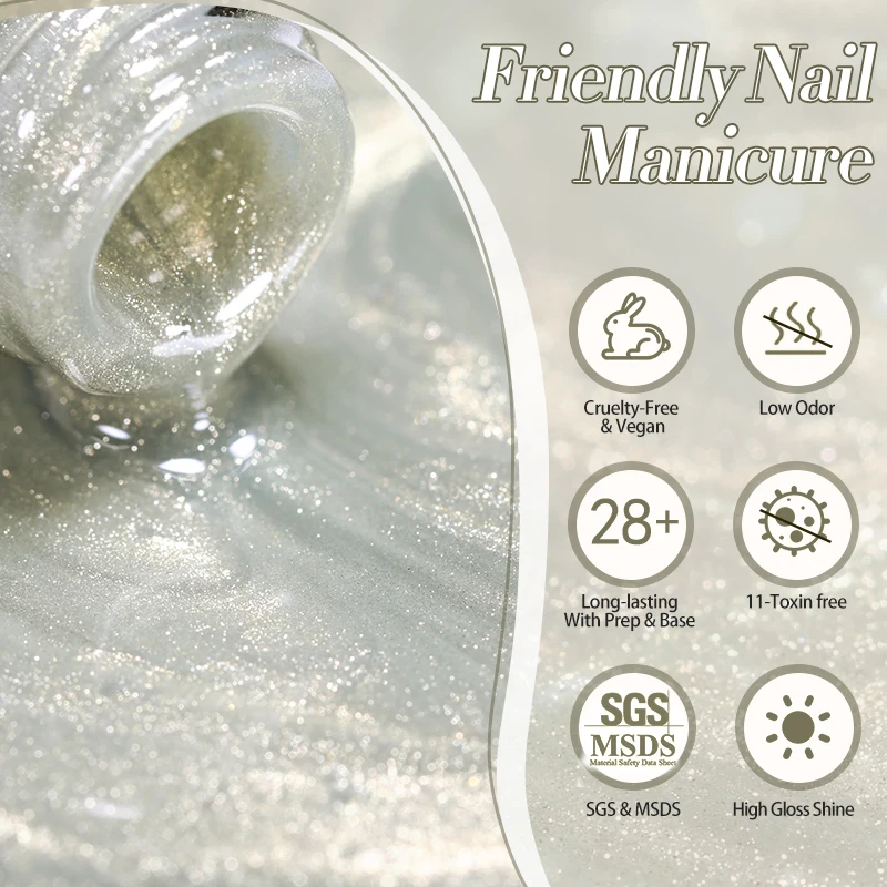 BORN PRETTY 10ml Goud Kleur Kat Magnetische Gel Fonkelende Ultra Shine Losweken Manicure UV Gel Nail Art Vernis zomer Gel Nagels