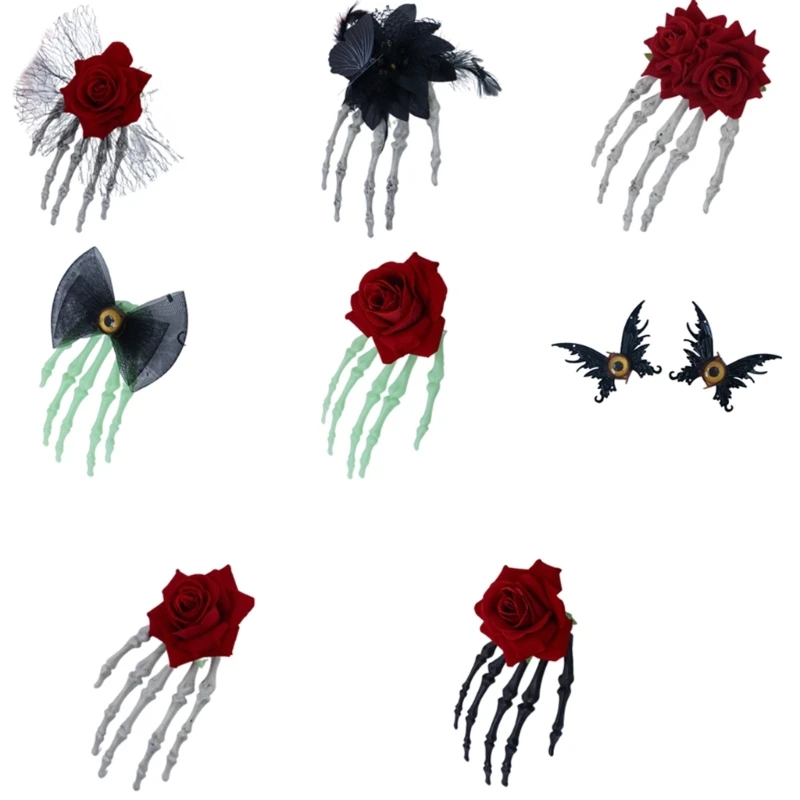 Mysterious Skeleton Hand Hair Clip with Easy Attach for Various Hair Types