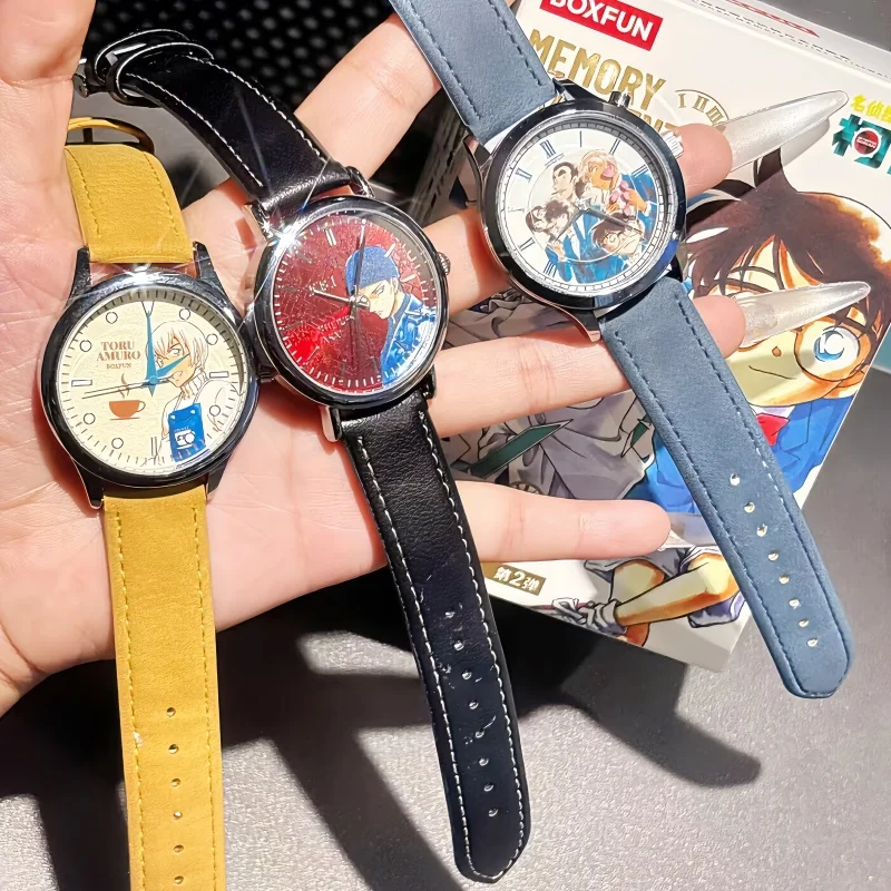 

Новые оригинальные часы Maihe Detective Conan, секундная круглая глухая коробка, фрагменты памяти, серия, модные подарки на день рождения, Хэллоуин